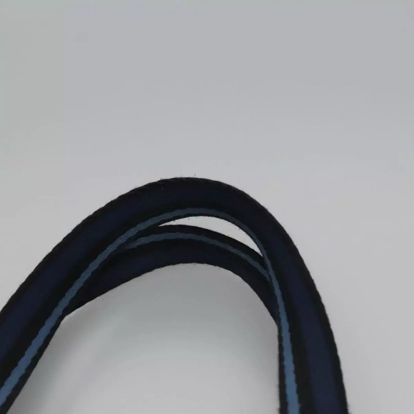 Authentic Hermes Toroca Horizontal MM Tote Bag Denim RARE Blue Black Leather - Picture 7 of 15